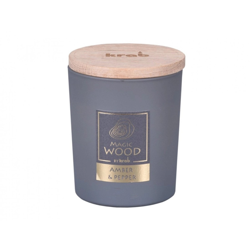 Svíčka Magic Woods dřevěným knotem - Amber a Pepper 300g  Anděl Přerov s.r.o.
