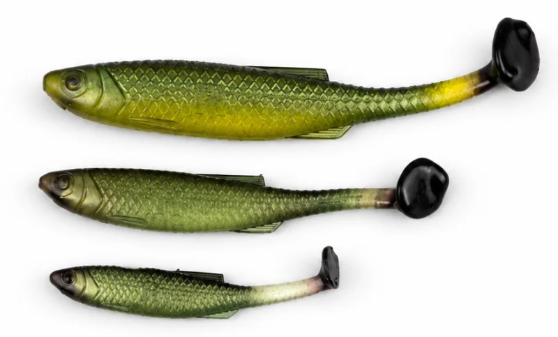 Yaccuza gumová nástraha hand made realistic metallic green/burgundy tail - 10 cm 2 ks
