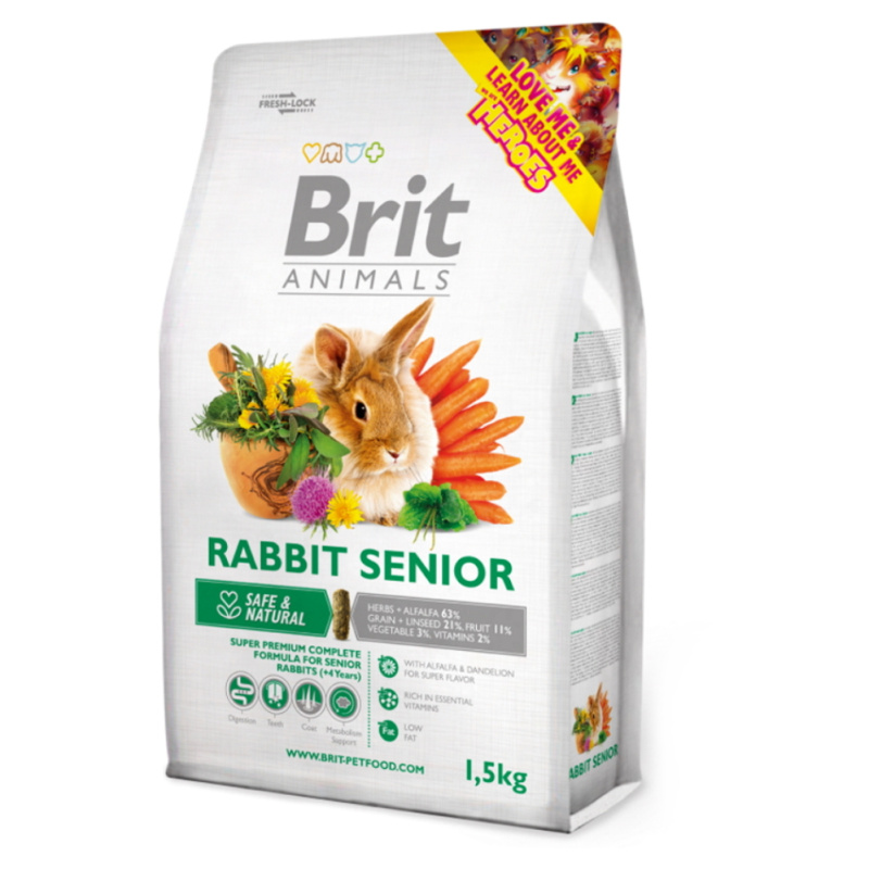 Brit Animals Rabbit Senior Complete 1,5 kg