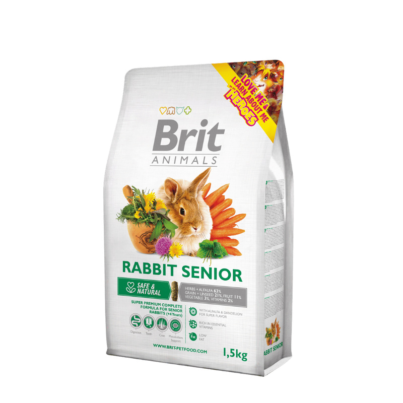 Brit Animals Rabbit Senior Complete 1,5 kg