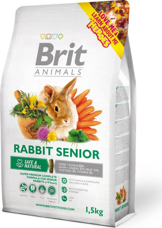 Brit Animals Rabbit Senior Complete 1,5 kg