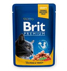 Brit Premium Cat kapsa with Salmon & Trout 100 g - 1Ks