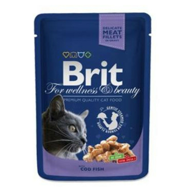 Brit Premium Cat kapsa with Cod Fish 100g - 1ks