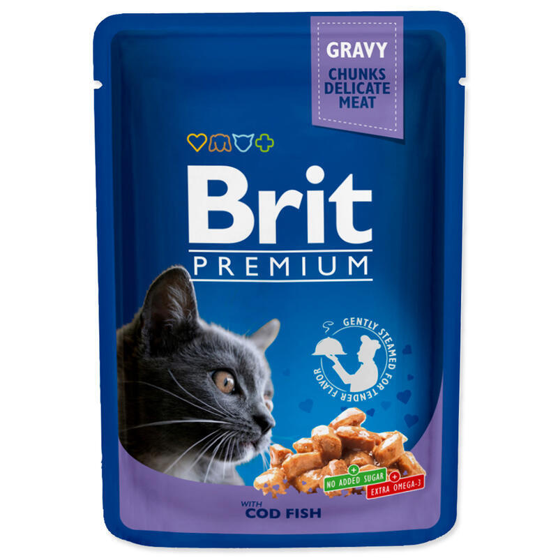 Brit Premium Cat kapsa with Cod Fish 100g - 1ks