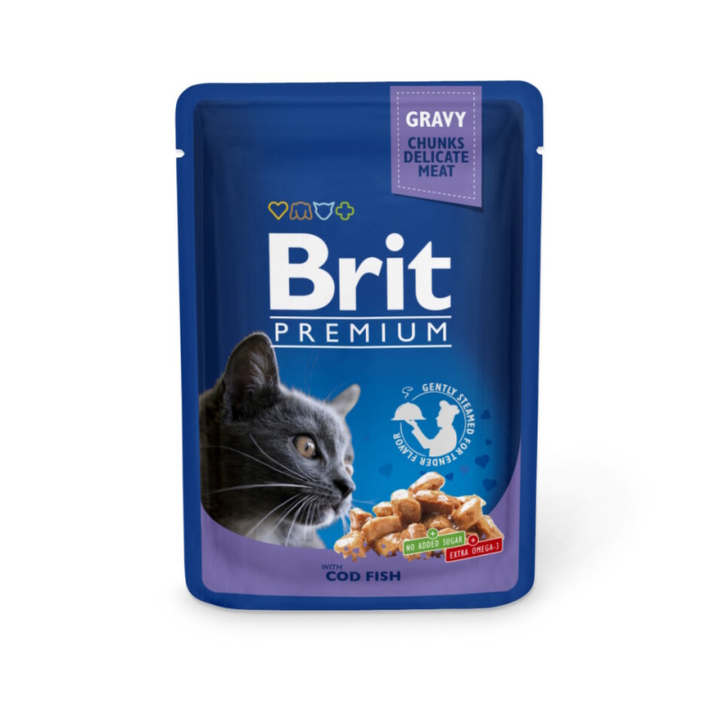 Brit Premium Cat kapsa with Cod Fish 100g - 1ks