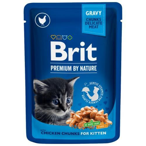 Brit Premium Cat kapsa Chicken Chunks for Kitten 100 g - 1Ks