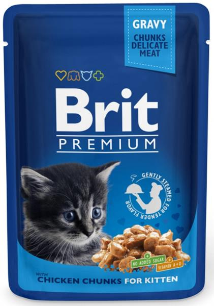 Brit Premium Cat kapsa Chicken Chunks for Kitten 100 g - 1Ks