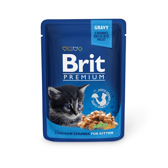 Brit Premium Cat kapsa Chicken Chunks for Kitten 100 g - 1Ks