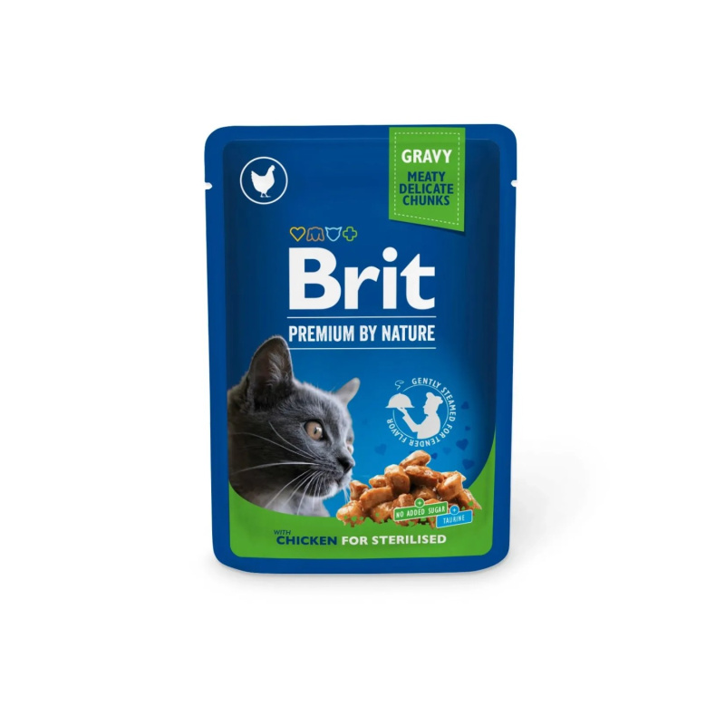 Brit Premium Cat kapsa Chicken Slices for Steril 100 g - 1Ks