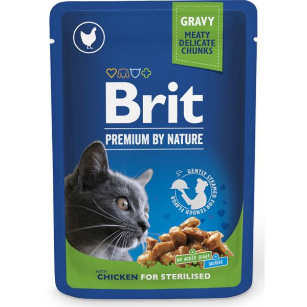 Brit Premium Cat kapsa Chicken Slices for Steril 100 g - 1Ks