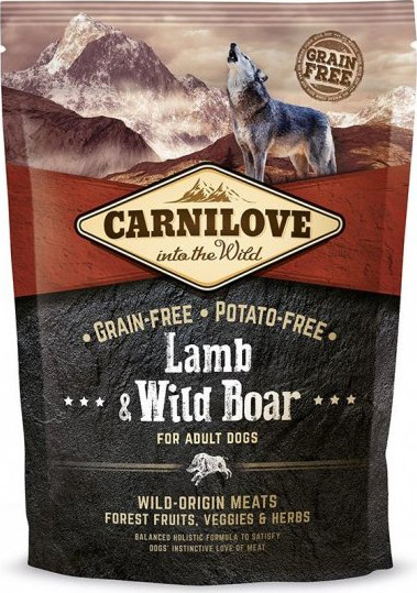 Carnilove krmivo pro dospělé psy jehněčí a kančí, 1,5 kg