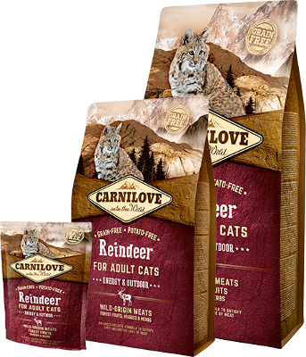 Carnilove Reindeer for Adult Cats - Energy & Outdoor 400 g