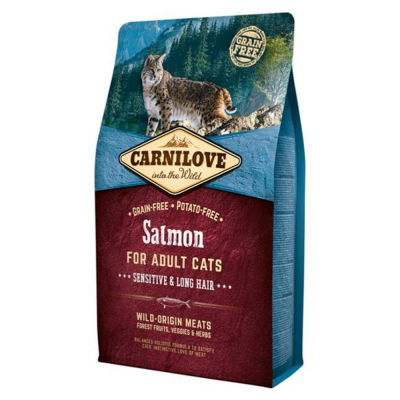Carnilove Salmon for Adult Cats - Sensitive & Long Hair 2 kg