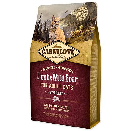 Carnilove Lamb & Wild Board for Adult Cats- Sterilised 2 kg