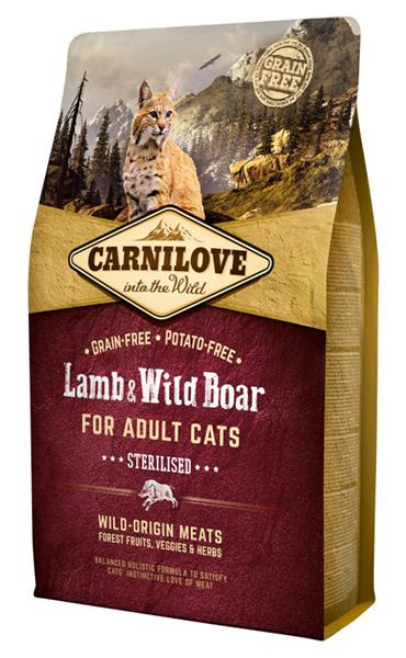 Carnilove Lamb & Wild Board for Adult Cats- Sterilised 2 kg