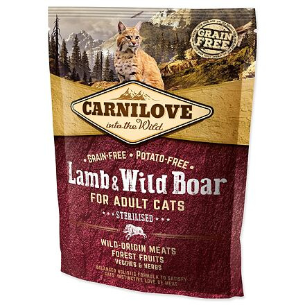 Carnilove Lamb & Wild Board for Adult Cats- Sterilised 400 g