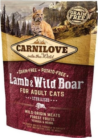 Carnilove Lamb & Wild Board for Adult Cats- Sterilised 400 g