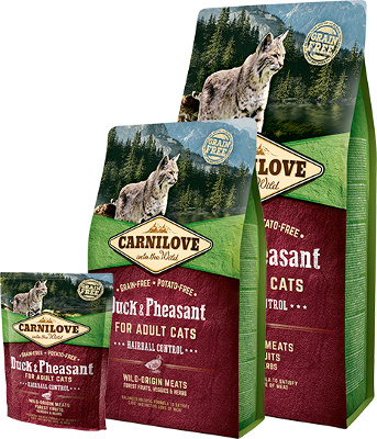 Carnilove Duck & Pheasant for Adult Cats – Hairball Control 6 kg