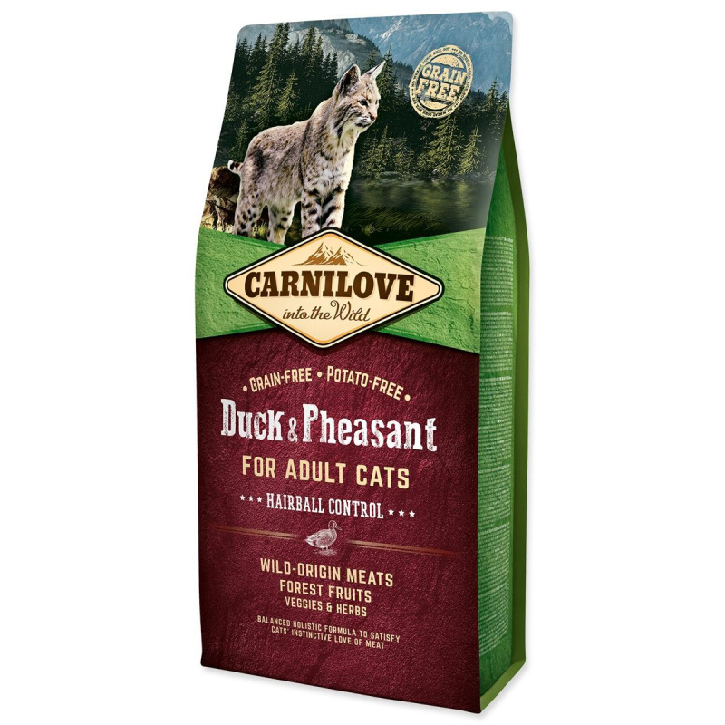 Carnilove Duck & Pheasant for Adult Cats – Hairball Control 6 kg