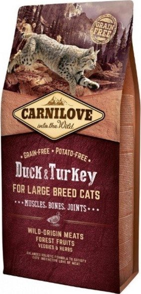 CARNILOVE Duck and Turkey Large Breed Cats Muscles, Bones, Joints 6 kg