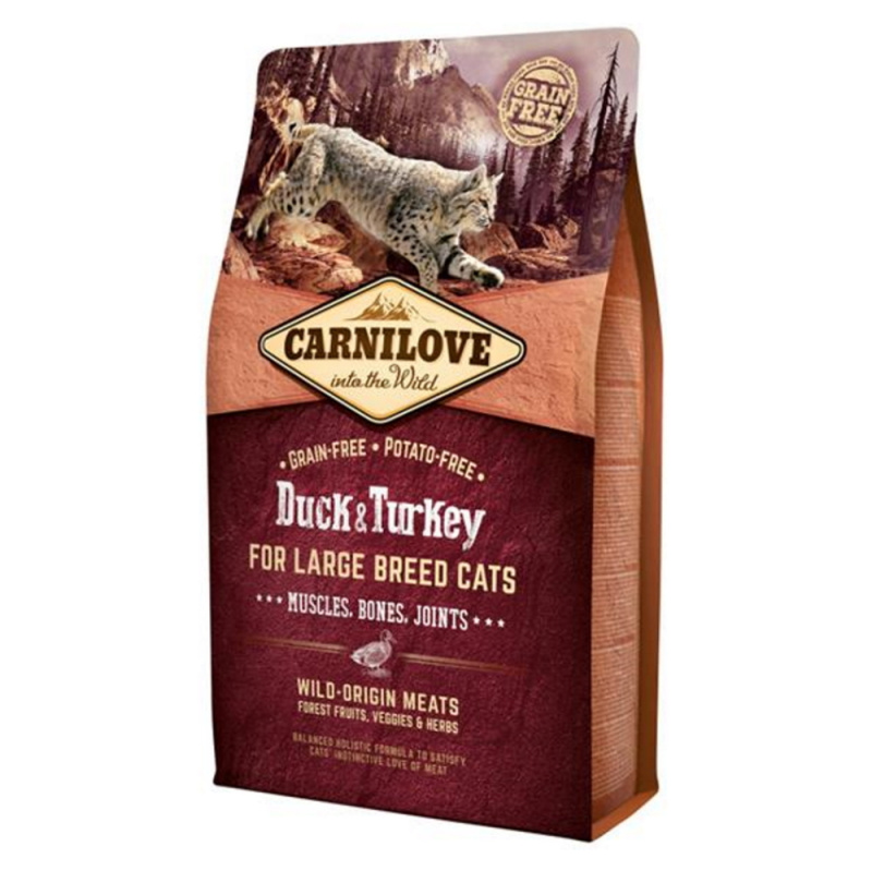 Carnilove Duck & Turkey for Large Breed Cats  - Muscles, Bones, Joints 2 kg