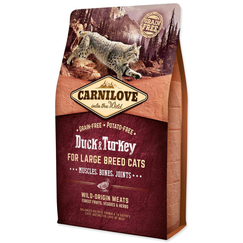 Carnilove Duck & Turkey for Large Breed Cats  - Muscles, Bones, Joints 2 kg