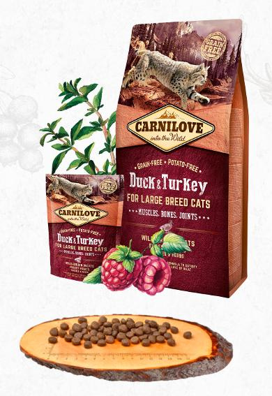 CARNILOVE Duck and Turkey Large Breed Cats Muscles, Bones, Joints 400 g