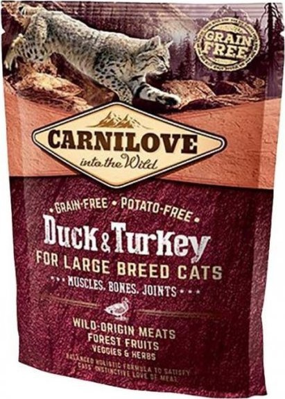 CARNILOVE Duck and Turkey Large Breed Cats Muscles, Bones, Joints 400 g