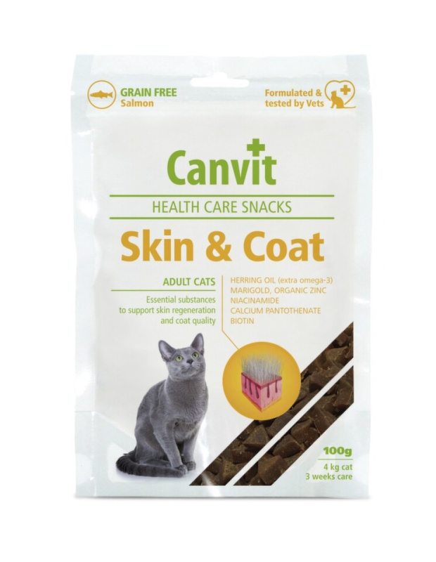 Canvit Snacks CAT Skin & Coat 100 g