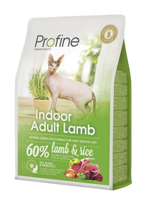 Profine Cat krmivo pro uvnitř žijící dospělé kočky s jehněčím a rýží, 2 kg