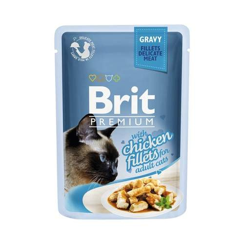Kapsička BRIT Premium Cat Delicate Fillets in Gravy with Chicken 85g