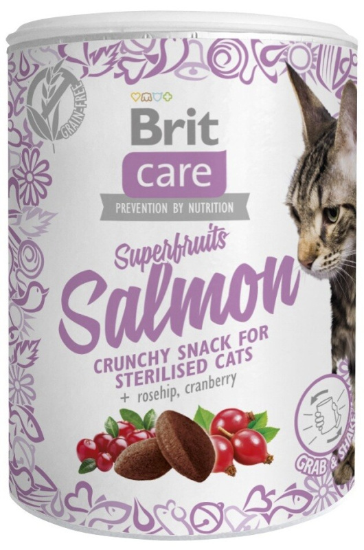 Brit Care Cat Snack Superfruits Salmon  100 g