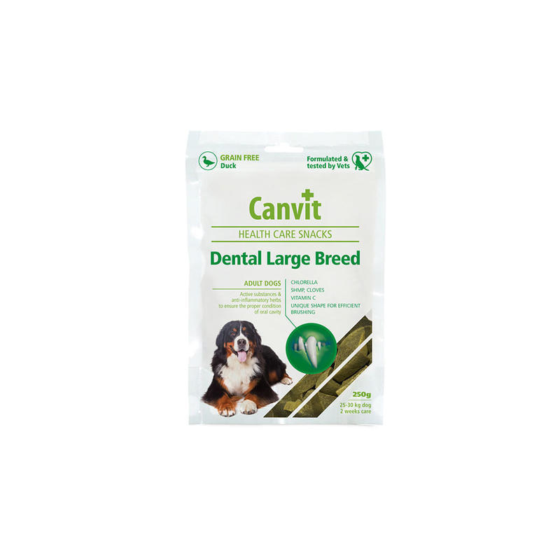 Canvit Snacks Dental Large Breed-Duck 250 g