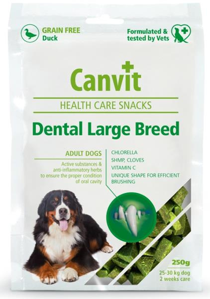 Canvit Snacks Dental Large Breed-Duck 250 g