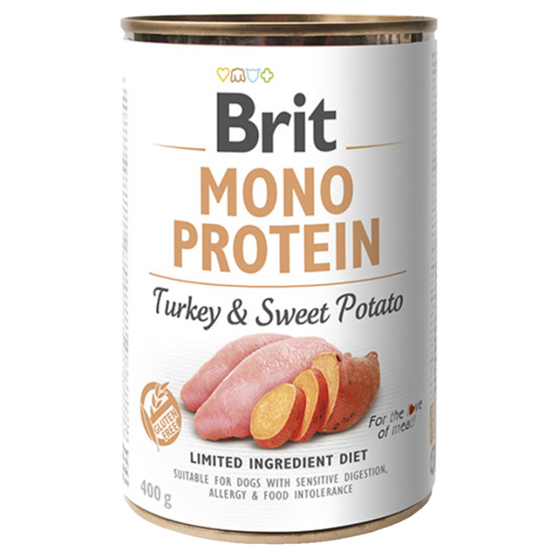 Konzerva BRIT Mono Protein Turkey & Sweet Potato 400 g