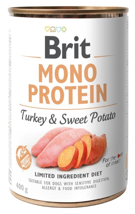 Konzerva BRIT Mono Protein Turkey & Sweet Potato 400 g