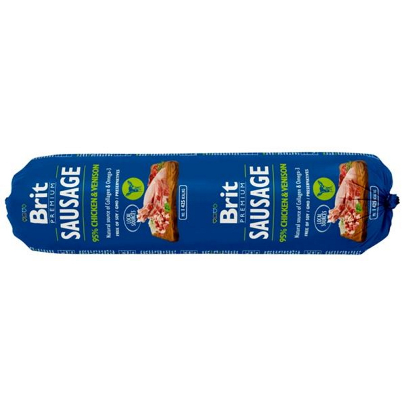 Salám BRIT Premium Dog Sausage Chicken & Venison 800 g