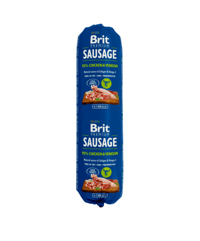 Salám BRIT Premium Dog Sausage Chicken & Venison 800 g