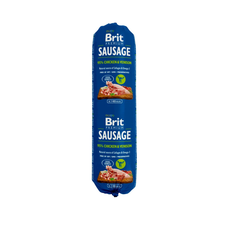 Salám BRIT Premium Dog Sausage Chicken & Venison 800 g