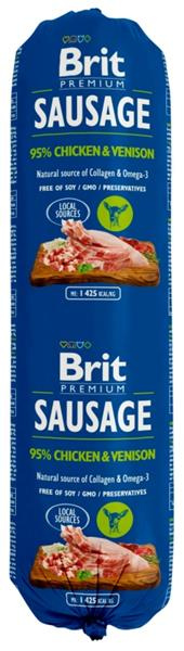 Salám BRIT Premium Dog Sausage Chicken & Venison 800 g
