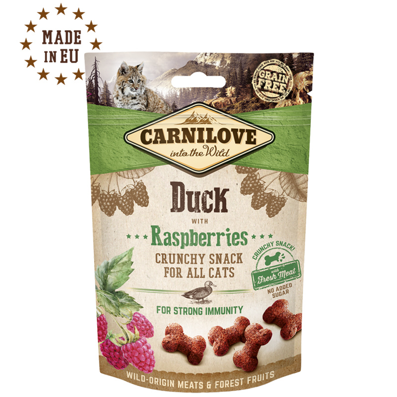Carnilove Cat Crunchy Snack Duck&Raspberries 50g