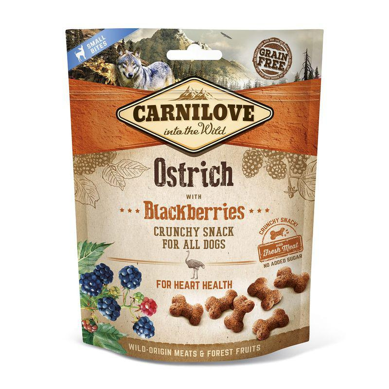 CARNILOVE Dog Crunchy Snack Ostrich with Blackberries with fresh meat 200 g