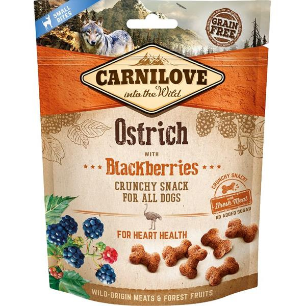 CARNILOVE Dog Crunchy Snack Ostrich with Blackberries with fresh meat 200 g