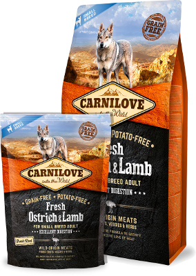 Carnilove Dog Fresh Ostrich&Lamb for Small Breed 6kg