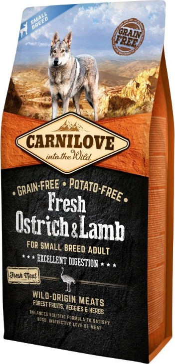Carnilove Dog Fresh Ostrich&Lamb for Small Breed 6kg