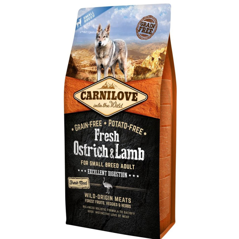 Carnilove Dog Fresh Ostrich&Lamb for Small Breed 6kg