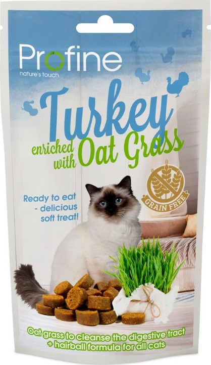 Profine Cat Semi Moist Snack Turkey with Oat Grass - 50g