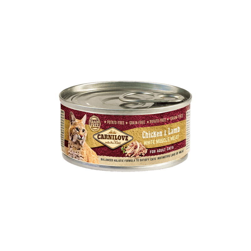 Carnilove White konz Mus Meat Chicken&Lamb Cats 100g