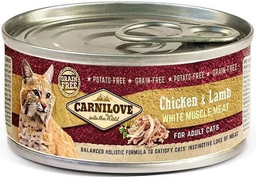 Carnilove White konz Mus Meat Chicken&Lamb Cats 100g