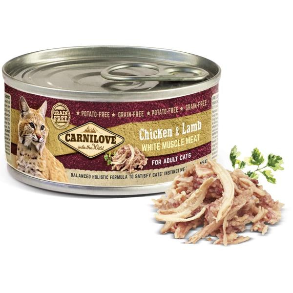 Carnilove White konz Mus Meat Chicken&Lamb Cats 100g